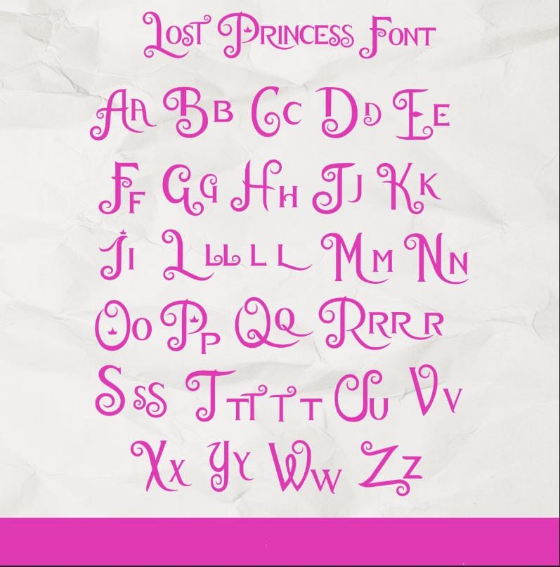 Disney Princess Svg Font Letters Alphabet, Princess Birthday Party ...