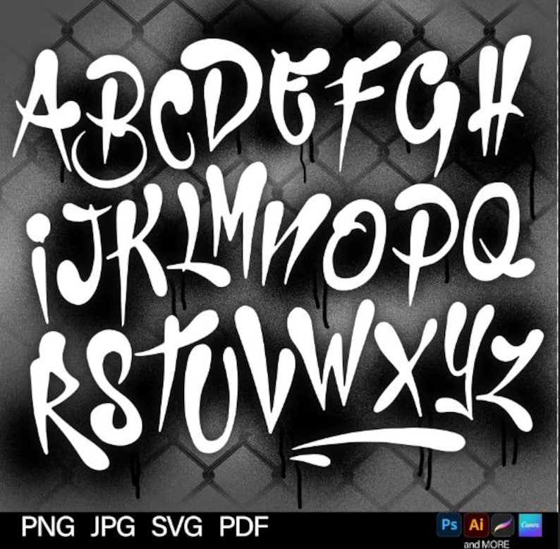Chicano Font | Cholo Graffiti Tattoo Lettering Digital Download SVG ...