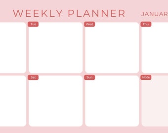 Weekly planner by month 2023