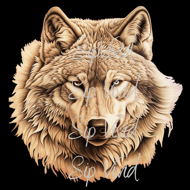 Wolf Laser Cut File, Laser Cut Files for Lightburn, SVG, PNG