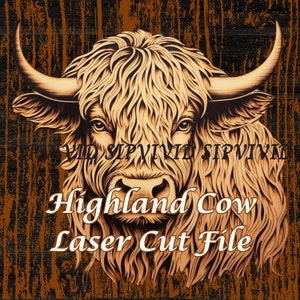 Laser Cut Files Highland Cow 3D SVG Highland Cow DIY Project Highland Cow Laser Ready File and SVG for any Project High Quality Image
