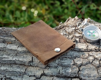 Waxed canvas snap pouch, ditty bag, multiple sizes