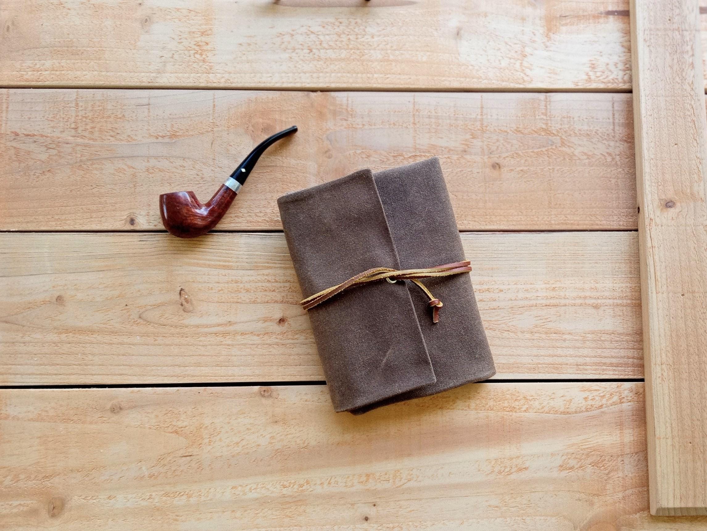 canvas tobacco pouch Waxed Canvas Pipe Roll, Roll up Tobacco Case, Travel Smoking Pouch