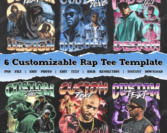 Rap Tee Template, Rap Bootleg Template, Editable Rap Tee, Custom Rap Bootleg Template, Custom Rap Tee Shirts, Rap Tee Shirts, PSD File