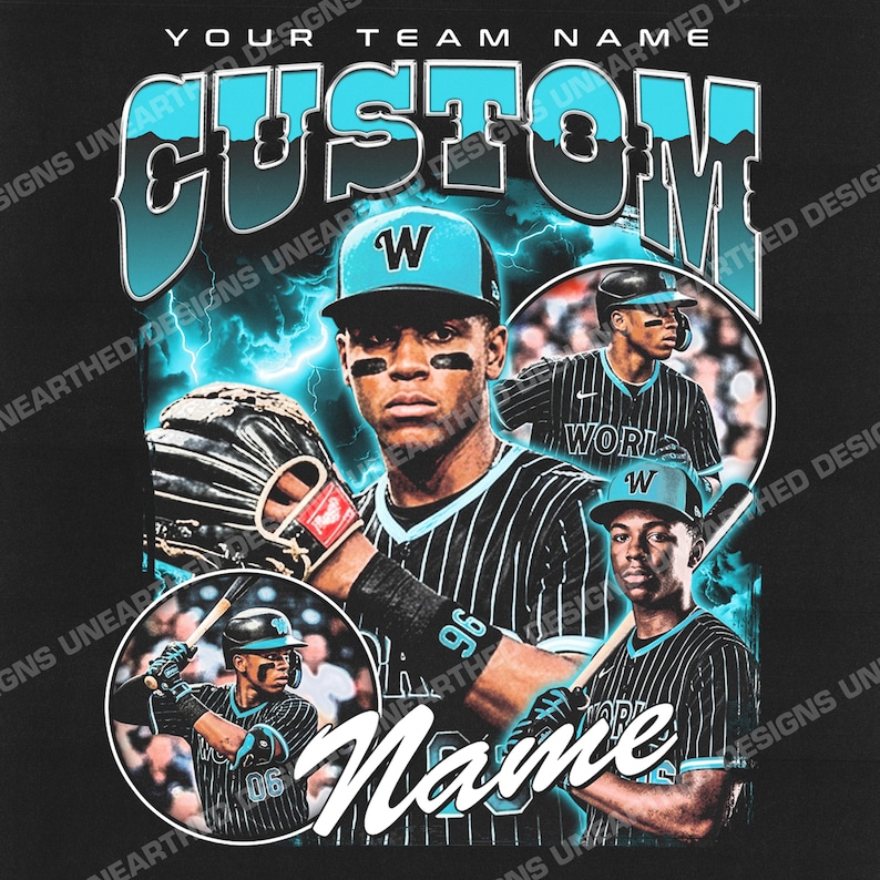 Baseball Tee Design Template , Sports Tee Template, Custom Your Own ...