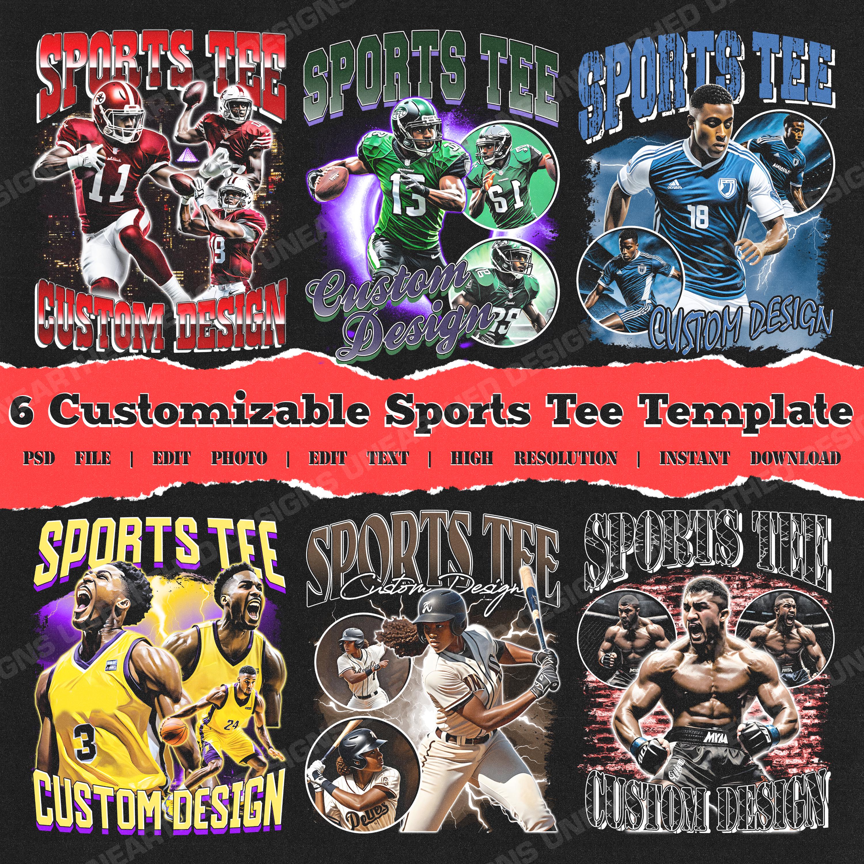 Sports Tee Template, Custom Your Own Bootleg Idea, 90s Bootleg Design, Sports Custom Tshirt Design, Editable PSD File, Digital File Download