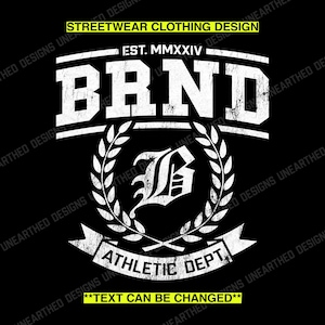 Streetwear Clothing Tshirt Design, Brand Clothing Tshirt Design, College Tshirt Design, Bootleg Tshirt Design, PNG File, Digital Download