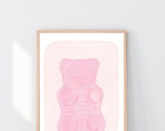 Sweetest Thing Gummy Bear Nursery Print: Baby Shower Gift
