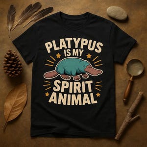 PLATYPUS Is My SPIRIT ANIMAL Pop Art T-Shirt, Funny Animal Lover Tee, Unique Gift for Men and Women, Australian Wildlife Apparel