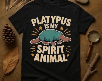 PLATYPUS Is My SPIRIT ANIMAL Pop Art T-Shirt, Funny Animal Lover Tee, Unique Gift for Men and Women, Australian Wildlife Apparel