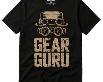 GEAR GURU Steampunk Grunge Distressed T-Shirt, Vintage Clockwork Shirt for Men and Women, Steampunk Lover Gift, Goth and Fantasy Fashion