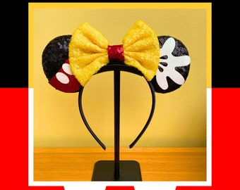 Cute Disney Inspired Mickey Mouse Shorts & Glove Ears Headband Magic Kingdom