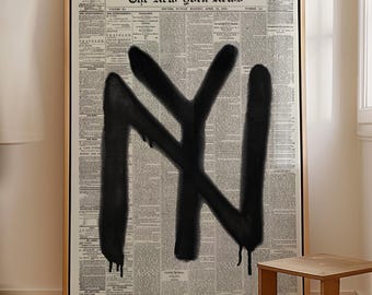 New York City Poster, NYC Graffiti Art Print: Urban Street Art, Hip-Hop Decor