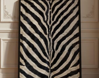 Zebra Print Wall Art, Black And White Animal Print, Abstract Stripes Pattern, Framed Or Unframed