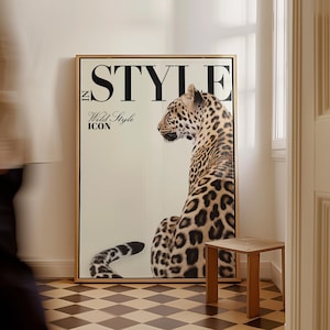 Leopard Print Poster, Modern Home Office Wall Art