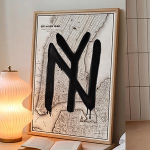 NYC Graffiti Art Print: Urban Hip-Hop Decor, Modern Loft Wall Art