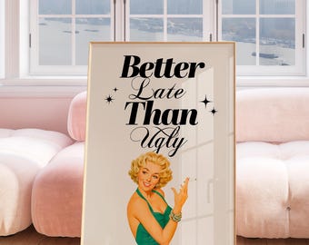 Retro Pin-Up Girl Print: Sassy Fashion Quote, Vintage Style
