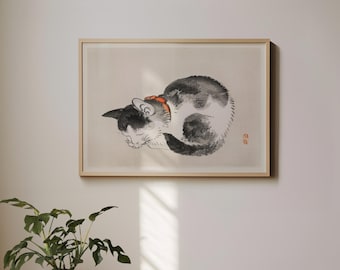 斎藤清作「二匹の猫」版画：日本の木版画 - Etsy 日本