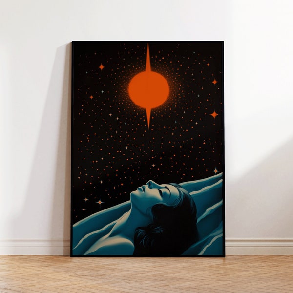 INNK Dreamgazer Vintage Poster Dream Wall Art | Cool Space Art Print Gift | Mid Century Living Room Decor Retro Modern Art | A5 A4 A3 A2