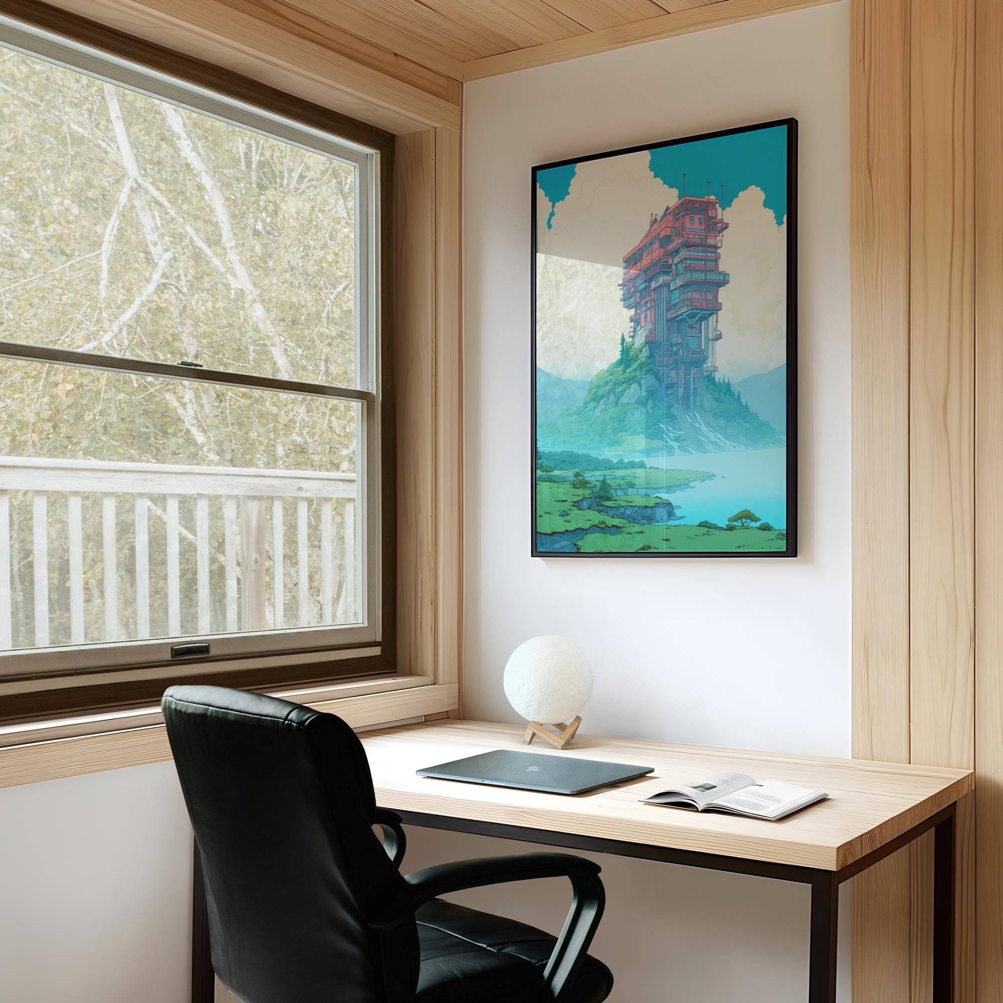 Futuristisches Anime Landschaft Poster: Mystische Utopie Architektur - Etsy  Österreich, image size:2000x2000