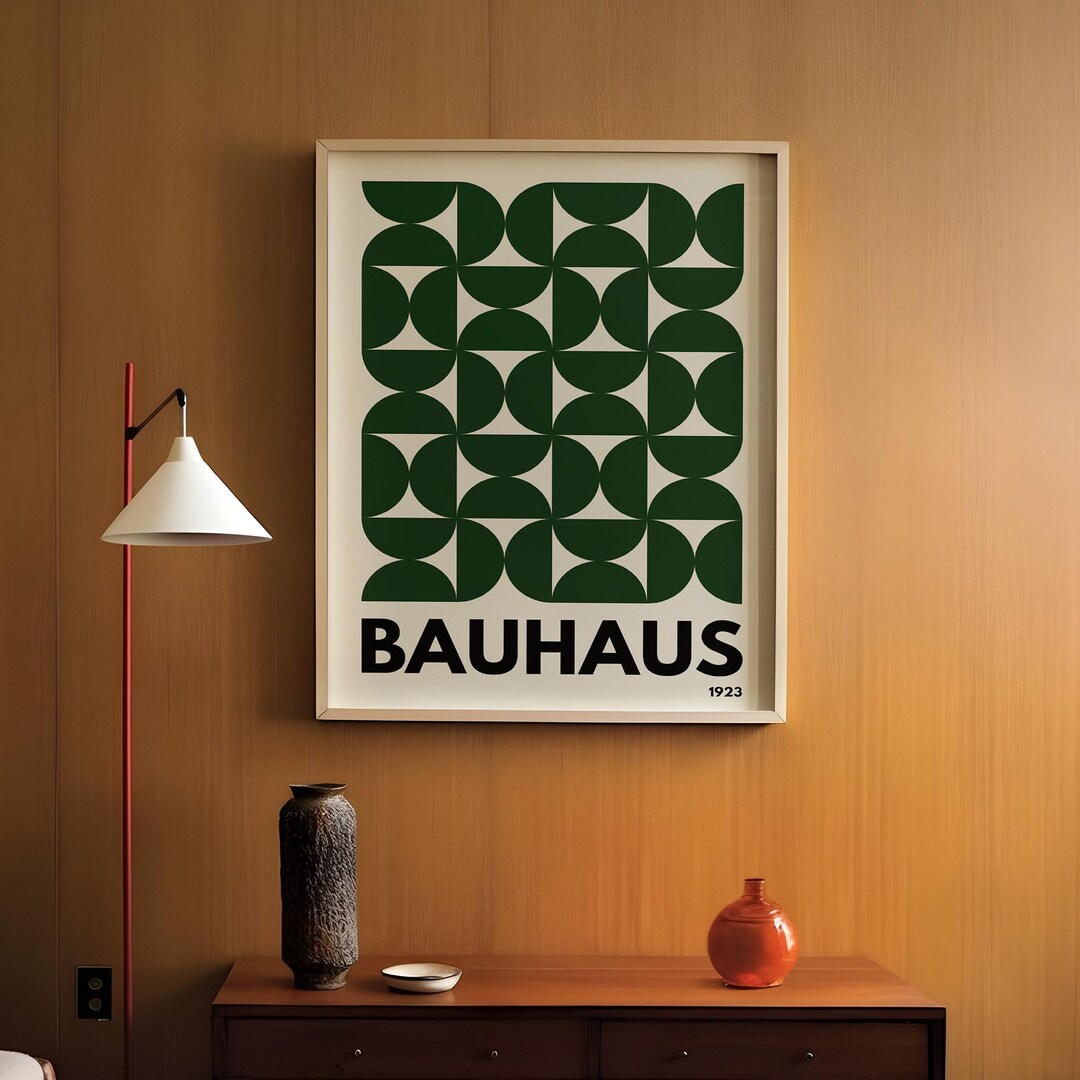 Bauhaus Exhibition Poster 1923, Minimalist Mid Century Modern Wall Art ...