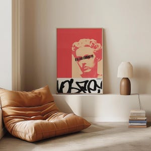 Graffiti Font Wall Art, Poster di testo urbano, Stampa grafica moderna hip hop, Decorazione Hypebeast astratta minimalista per spazi fantastici