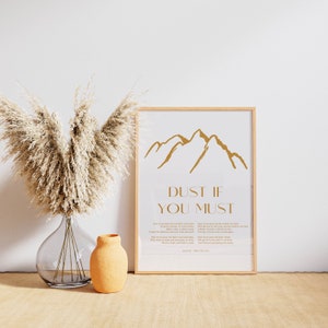 Dust If You Must Poem | Digital Download