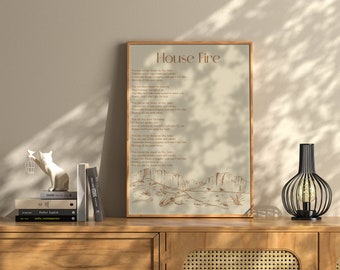 House Fire - Tyler Childers Lyrics - Digital Download - Printable Wall Art