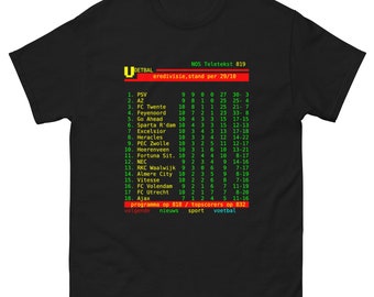 Ajax Laatste Plek Op Ranglijst Teletekst Tshirt Ajax Laatste Plaats op Ranglijst Shirt