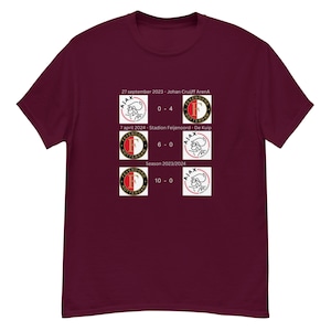 Feyenoord wint van Ajax, exclusief T-shirt geïnspireerd door de historische overwinningen van Feyenoord Rotterdam op Ajax Amsterdam 6-0