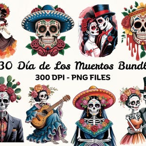 Sugar Skull PNG: Colorful Dia de los Muertos Clipart (Digital Download