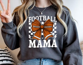 Coquette Football Mama PNG: Girly Bow Graphic (Digital Download)
