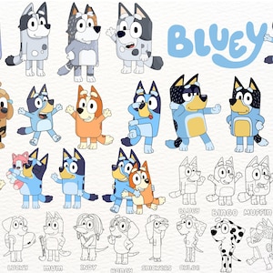 Cute Cartoon Dog Family SVG PNG PDF | Puppy Coloring Pages & Clipart Bundle | Kids Printable Character Set | Instant Download