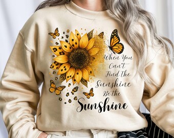 Sunshine Inspirational Quote PNG: Retro Positive Saying Graphic (Digital Download)
