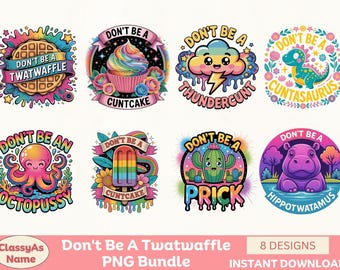 Funny Sassy Quote PNG Bundle, Retro Graphic (Digital Download)