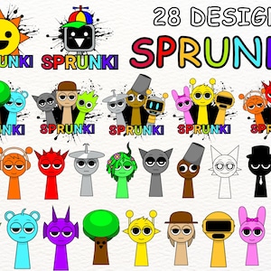 Incredibox Sprunki SVG Bundle, Incredibox Game SVG, Sprunki Character png, Incredibox Clipart, Digital Download, Kids Game svg, Cricut Files