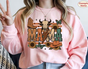 Western Mama Cowhide Coquette PNG: Retro Western Design (Digital Download)