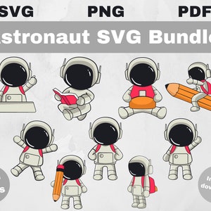 Pacchetto Png Svg astronauta, file di taglio astronauta, clipart astronauta, silhouette SVG astronauta, silhouette SVG astronauta, astronauta Svg.