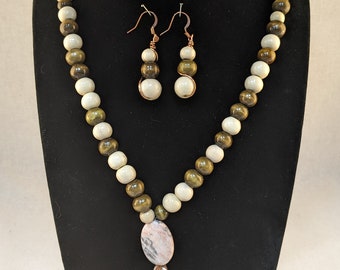 Mala Necklace, Bracelet & Earrings Set - Classic Beauty