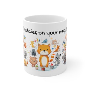 Adorable Fox and Animal Buddies Mug - Perfect Gift for Nature Lovers, Cute Woodland Animal Mug, housewarming gift, Office Mug, Coffee Mug