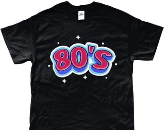 80s Design T-shirt - Unisex Ringspun Cotton Tee