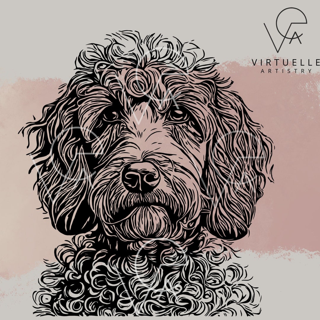 Cockapoo Dog SVG PDF Png Digital Engraving/ Cut File - Etsy