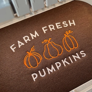 Farm Fresh Pumpkins Automne Automne Machine Broderie Fichier Téléchargement instantané