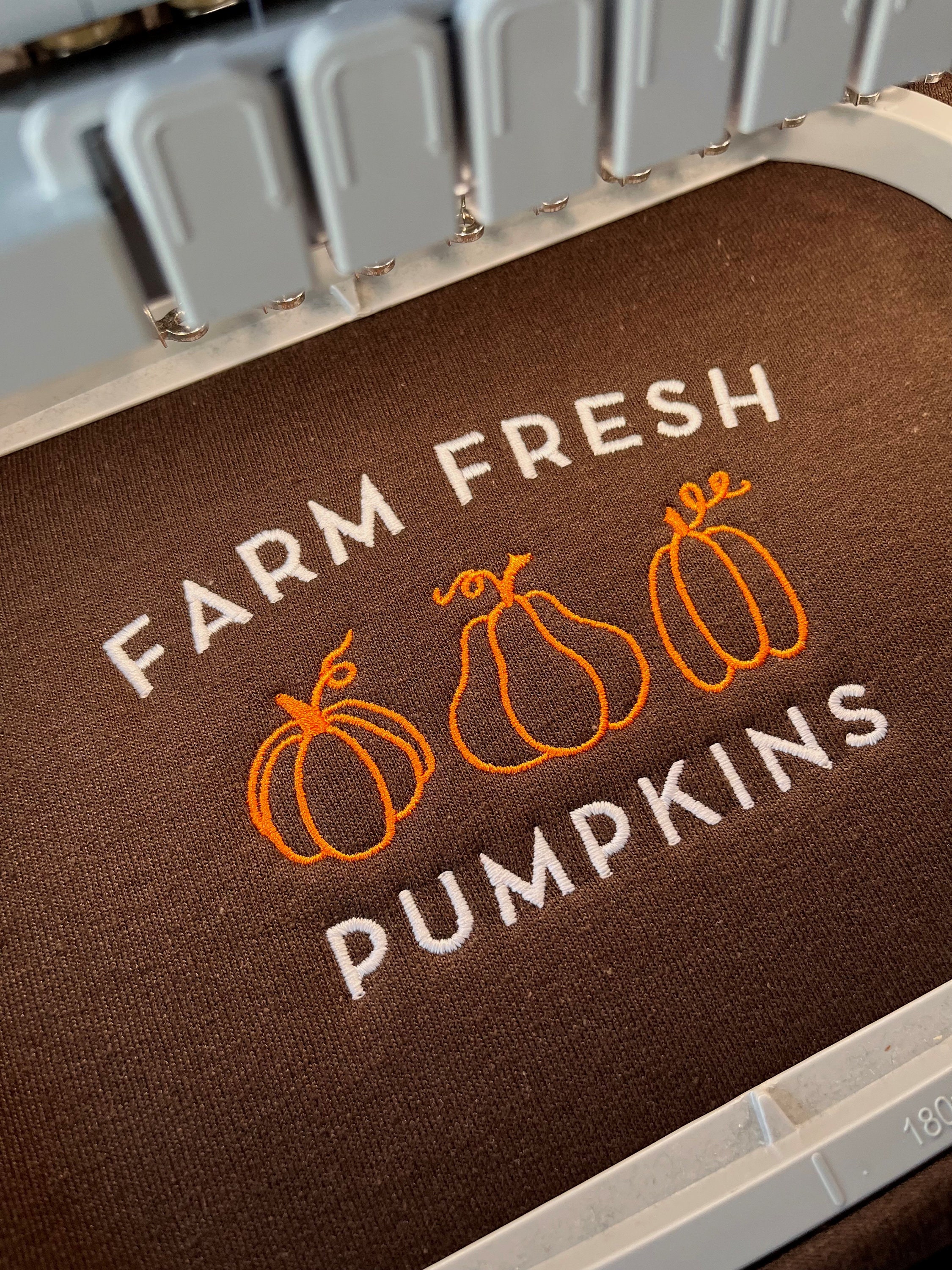 Bauernhof Frische Kürbisse Herbst Herbst Maschine Embroidery Datei Sofort Download