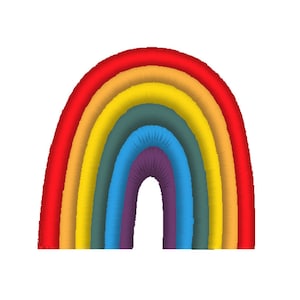 Mini Rainbow Machine Embroidery File Instant Download