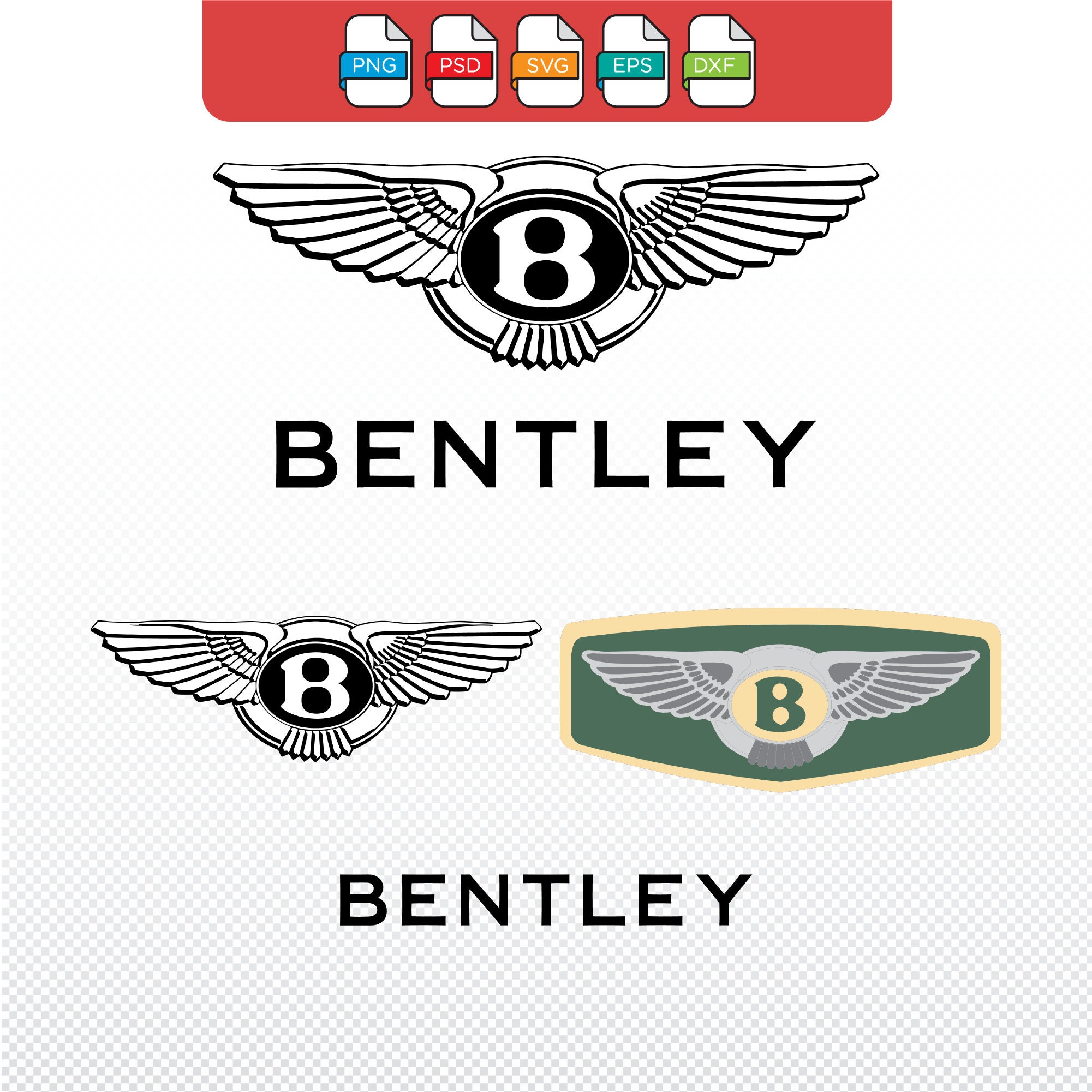 2 pièces pour Bentley Continental GT Flying Spur Bentayga Mulsanne Voiture  emblèmes Autocollants époxy Universel Badge décalcomanies Logo,13.5 *