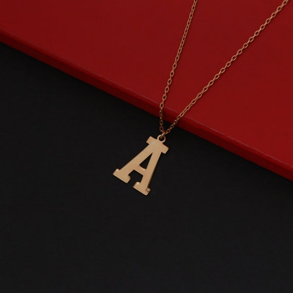 Letter Necklace, Engraved Letter  Necklace, couple, Initial Engraved Necklace, Custom Engraved Letter Necklace,Graduation Gift,Birthday Gift