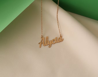 14K Gold Name Necklace, Personalized Name Necklace, Dainty Name Necklace, Name Necklace Gold, Custom Name Necklace,,mama necklace