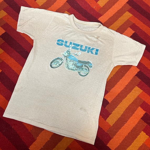 Vintage 70s Suzuki Iron On Shirt Size M