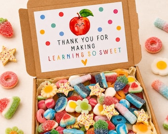 Personalised End of Year Teacher Gift | Thank You Teacher Gift | Teacher Appreciation Gift | Custom Nursery Teacher Sweet Box Gift Present